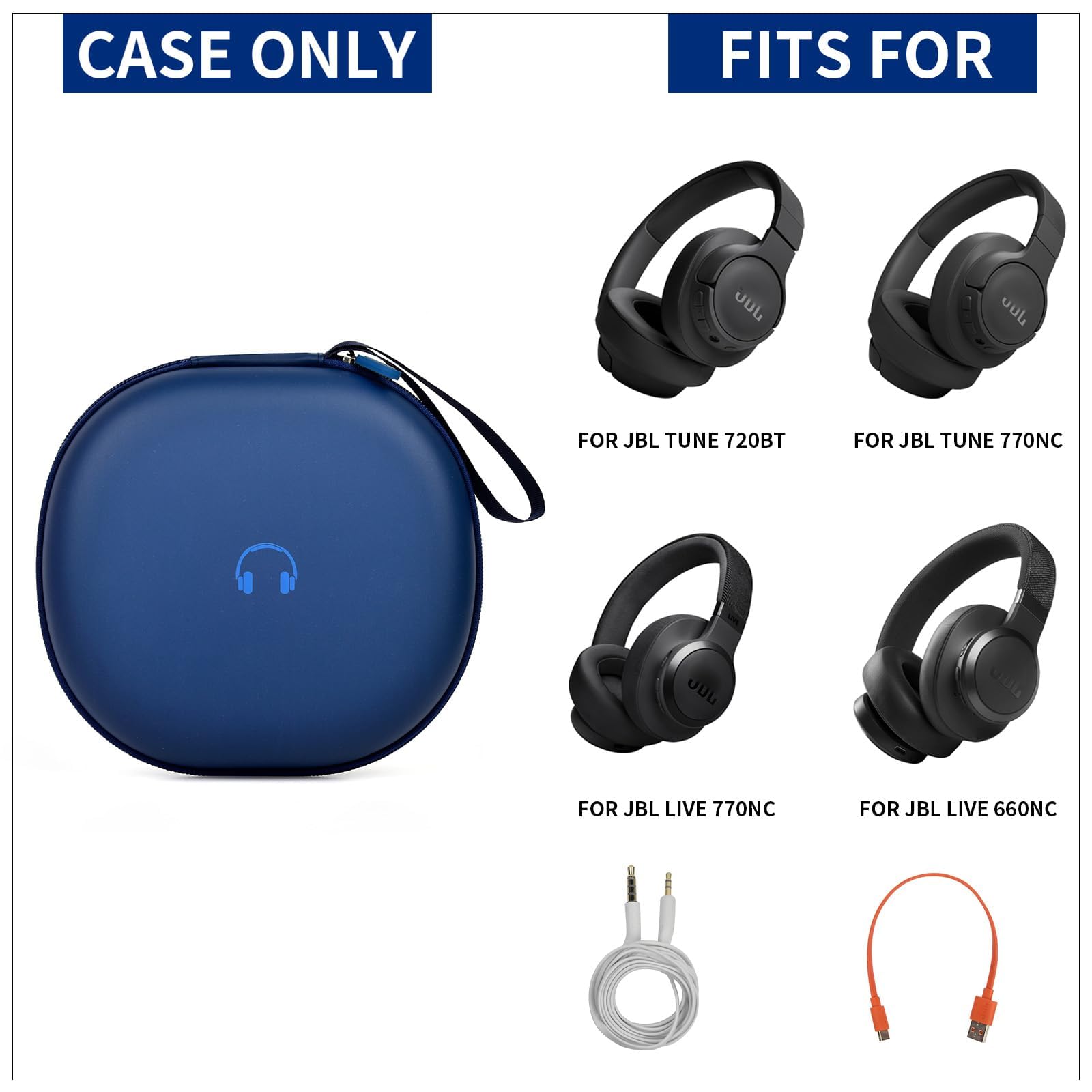 Amazon | Comecase ヘッドホンケース JBL Tune 770NC用 JBL Live